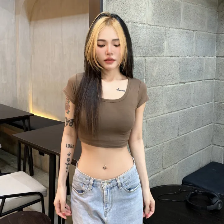 %F0%9F%8C%88Mesubshop%F0%9F%8C%88Square%20neck%20short%20sleeve%20crop%20top%F0%9F%A5%A7Bass%20is%20a%20lot%20of%20stretch%20rayon%20fabric.%20this%20style%20is%20a%20rare%20model%20guitar.%20-%20Image%205
