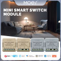 MOES Tuya Mini Smart Switch DIY Module WiFi Zigbee Light Dimmer Switch 1/2 Gang APP Remote Control Work With Alexa  Home lightify. 