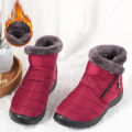 Winter Women Boots Waterproof Snow Boots Plus Size Casual Flat Women Casual Shoes Warm Fur Female Boots Antislip Cotton Shoes. 