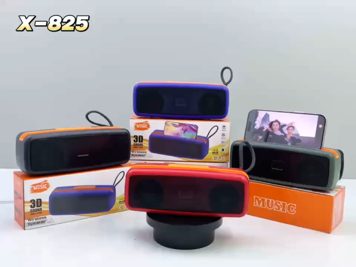 X-825 Bluetooth, USB, TF Card & FM Radio Supported 3D Sound Loud & Clear HiFi Audio 10W Wireless Speaker