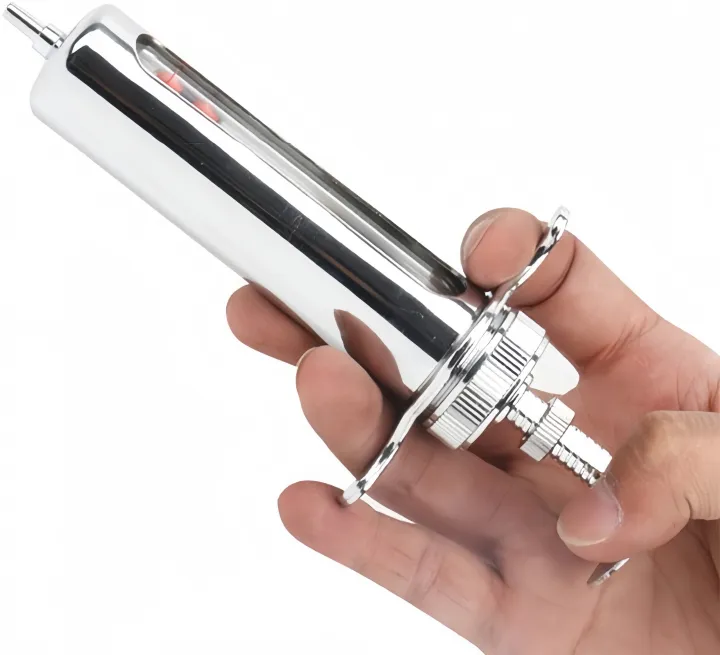 10/20/30/50ml Metal Automatic Veterinary Syringe Adjustable Dose ...
