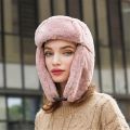 Men Women Thick Plush Bomber Hat Warm Winter Hat Trapper Hats Russian Ushanka Snow Caps Earflap Bonnet.