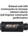 Sc Project Exaust Silencer Univesal For Bike Full Exaust System ( Mild Steel ). 