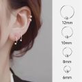 5Pairs 100% Real Chandi Hoop Earrings with Bead Huggie Hoops (with Box). 