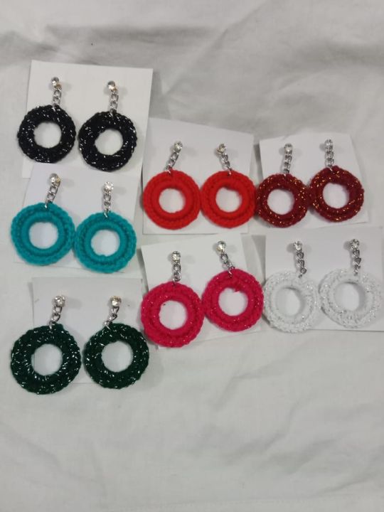 crochet work earrings