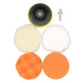 Car Polishing Pad Soft Wool Pad Waxing and Polishing Locomotive Body Polishing Disc Cleaning Scratch Removal Tool 3/4/5 Inch. 