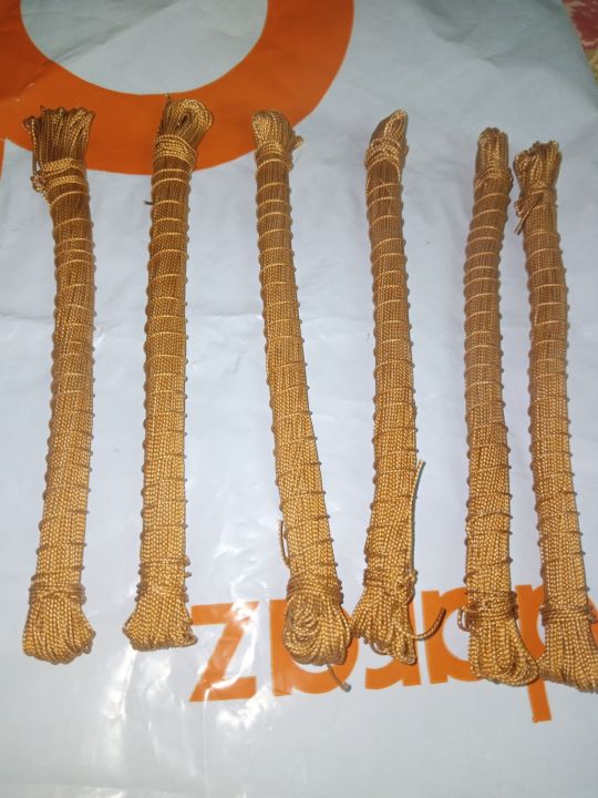 Pack of 6 tandi dori brown.