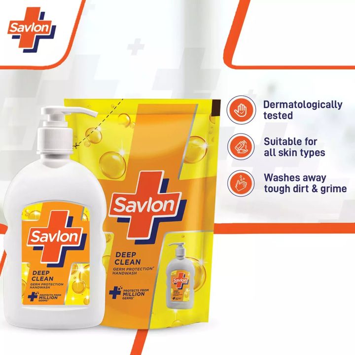 Savlon%20Deep%20Clean%20Handwash%20200ml%20Pump%20+%20175%20ml%20Refill%20Pack%20-%20Germ%20Protection%20-%20Image%204