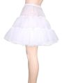 Women Girls Ruffled Short Petticoat With/No Hoop Solid Color Fluffy Bubble Tutu Skirt Puffy Half Slip Prom Crinoline Underskirt. 