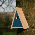 Triangle Wooden Bird House for Garden – Hanging Nesting Box for Small Birds. 