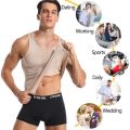 Imported Sleeveless Compression  Shirt for Mens, Tight Waist Trainer Body Shaper Undershirt Slimming Shapewear Top Underwear. 