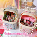 Mini Frog Desktop Trash Can Cute Small Trash Can with Lid Flip Trash Can. 