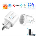 TUYA Smart Plug WiFi/Zigbee Socket EU 16A/20A With Power Monitor Timing Function Voice Control Works With Alexa GoogleHome. 