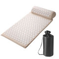 Acupressure Pillow With Storage Bag For Neck Back Foot Massage Pads Acupressure Mat Pillow Set Improves Bloods Circulation Mat.