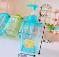 Acrylic Soap & Shampoo Dispenser – 1 Pc Transparent Purple Bottle for Bathroom or Kitchen Use.