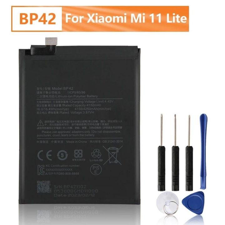 Battery BP42 For Xiaomi Mi 11 Lite BP42 Replacement Phone Battery 4250mAh + Tool