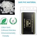 10 عدد عمودی لینیارڈ id کارڈ ہولڈر ربن کے ساتھ اور پانی سے محفوظ pvc بیج کا محافظ دفتری ، اسکول ، ایونٹس اور لینیارڈ کے لئے سیل ہونے والا زپ کوور. 