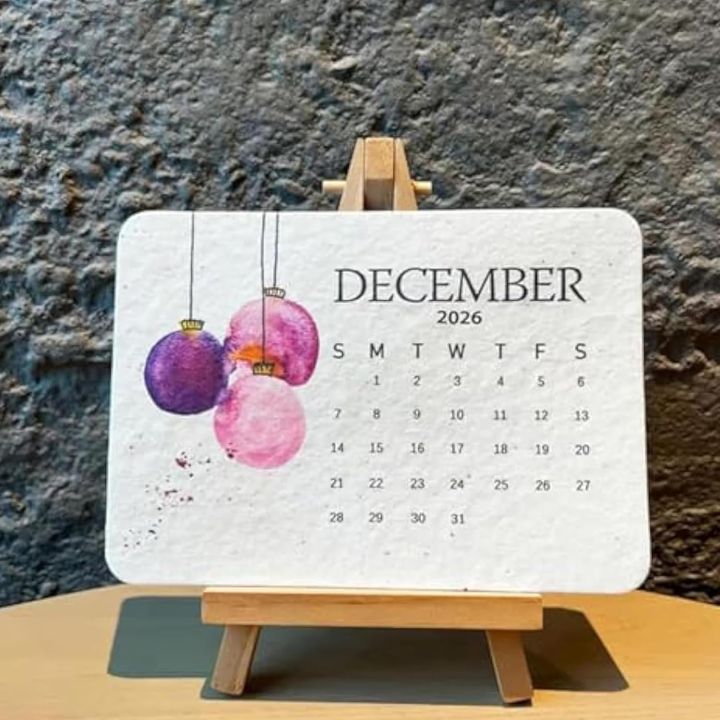 2026 Year Plantable Seed Paper Calendar Wildflower Herb Seeds ...