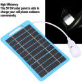 2W 5W Solar Panel With USB Waterproof Outdoor Hiking And Camping Portable Battery Mobile Phone Charging Bank Charging Panel 5V.