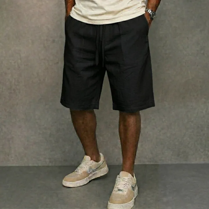 Summer%20Mens%20Solid%20Cotton%20Short%20Pants%20Lightweight%20Gym%20Man%20Casual%20Oversize%20Linen%20Pants%20Men%20Jogger%20Beach%20Hawaiian%20Loose%20Short%20Man%20-%20Image%202