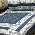 Embroidered Patch Work King Size BedSheet - High Quality - Cotton Satin Double Bedsheet Embroided - Rg collection. 