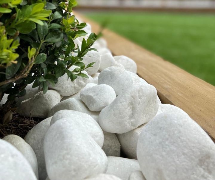 White big Pebbles/ Stones for Garden and
Aquarium 1 kg pack