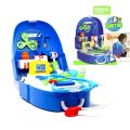 Cute Doctor Pretend Play Back Pack Series Toy Set - Blue. 