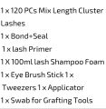 Lash Extension Kit 120 PCs Mix Eyelash Extension Kit Lash Clusters Individual Lashes with Lash Bond and Seal Tweezer for Beginner. 