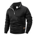 Spring Autumn Men's Standing Collar Half Zipper Sportswear Long Sleeve Sweatshirts Men Casual Knitted Pullovers Daily Coats.