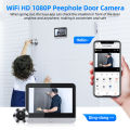 Hollarm Tuya WiFi Door Peephole Camera Smart Radar Digital Door Camera Smart Life Motion Detect Video Intercom For Home Security.