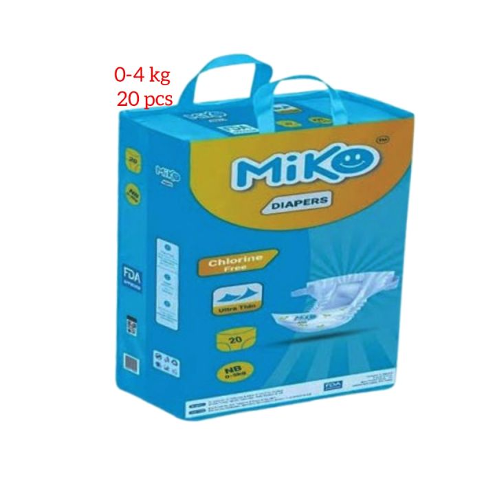 Miko Baby Diaper Newborn 20 Pcs Pack 0-4 kg