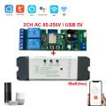 10A Wifi Smart Switch Smart Home Light Switches Module 2 Way Control Work with Tuya Smart Life Alexa Google Home Switch. 