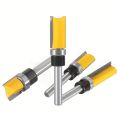 1/3/4PCS 1/4" Shank Flush Trim Router Bit Set - Double-Edge Bearing Cutter for Extended Length Woodworking. 