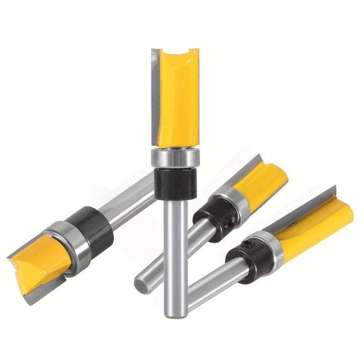1/3/4PCS%201/4"%20Shank%20Flush%20Trim%20Router%20Bit%20Set%20-%20Double-Edge%20Bearing%20Cutter%20for%20Extended%20Length%20Woodworking%20-%20Image%206
