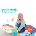 Plastic harmonium multi-function music and light piano baby play mat with fence. 