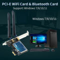 FENVI WiFi 5 AC1200 PCI-E Wireless Adapter BT4.0 Dual Band 2.4G/5GHz 802.11AC Network Card Desktop Laptop PC For Windows 7/10/11. 