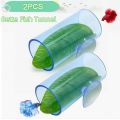 1/2Pcs Betta Fish Acrylic Tube Tunnel Hollow Design Fish Tank Decorations For Better Observation Fish Improves Betta's Health.