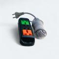 Power Extension Outlet with 4 Sockets (2 simple + 2 universal sockets) with 3 meters long Copper wire. 