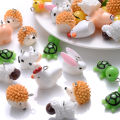 iYOE 10pcs Mix Animal Resin Charms Beads Chicken Turtle Pig Hedgehog Charms For Making Jewelry Supplies DIY Craft Necklace.