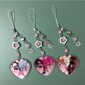 Anime Alien Stage Ivan till Mizi Hyuna Sua Luka Mobile Phone Chain Acrylic Heart Keychain Cosplay Props Couple Friends .