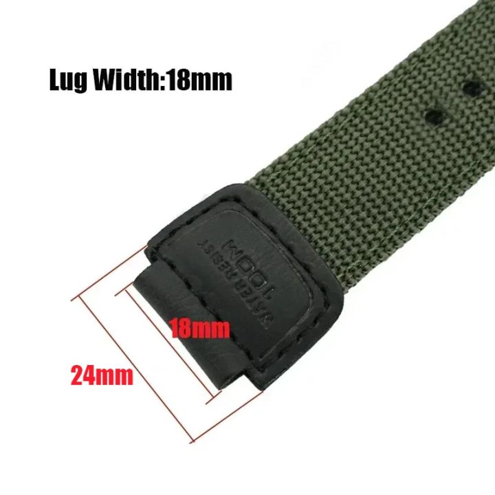 18mm Nylon Watch Strap for Casio for G-SHOCK W800H Black