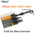 120W 150W 180W MPPT Solar PV On Grid Tied Micro Power Inverter DC10.8-30V to AC110V-230V 50HZ/60HZ Waterproof IP65. 