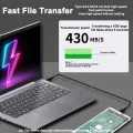 2.5" Hard Drive Enclosure, ABS Material, Transparent Tool-Free External Storage Case for 7mm/9.5mm SATA HDD & SSD. 