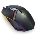 FunBug 6 Buttons Mechanical Gaming Mouse RGB with 4-Levels DPI Control - 7 Light Wired USB Optical Mouse with Side Buttons - Mouse with Pad for PC, Laptop, Computer, Gaming, Pubg Mobile - Black. 