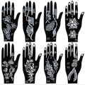 4 pcs Henna Stencil Indian Style Flower Lace Hands Glitter Airbrush for Women Hand Makeup Paint Mehndi Tattoo Template

Reusable. 