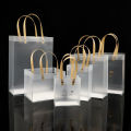 10PCS Frosted Tote Bag PVC Waterproof Transparent Eco-friendly Companion Candy Bag.