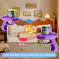 Kids Outdoor Game Foam Disc  Toy Flying Disc Shooting Launcher  Double Parent-child Interactive Children Toy. 