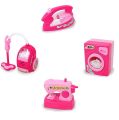 Galaxy Toys Dream 4 in 1 Household Utility Toy Set for Kids | Kitchen Pretend & Play Set for Kids | Washing Machine, Iron, Sewing Machine,Vacuum Cleaner for Girls (Pink). 