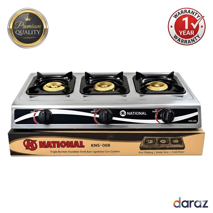 3 Burner Stainless Steel Gas Cooker / 2 burner Gas stove 1 year warranty