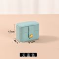 Mini Jewelry Box Organizer Ring Holder Jewelry Display Case PU Leather Jewelry Storage Box.. 